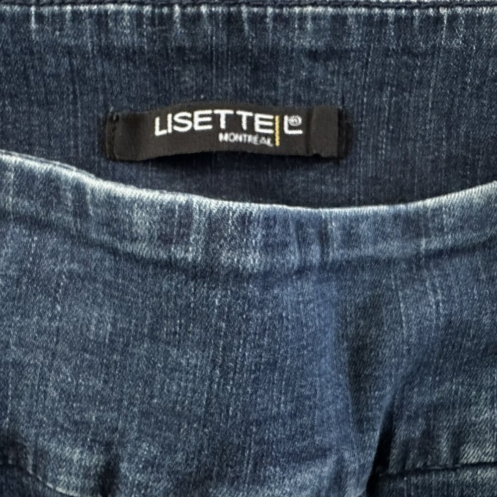 LISETTE L Montreal Betty Pearl Beaded PULL ON Cropped Skinny Jeans 30" Waist - Picture 5 of 9